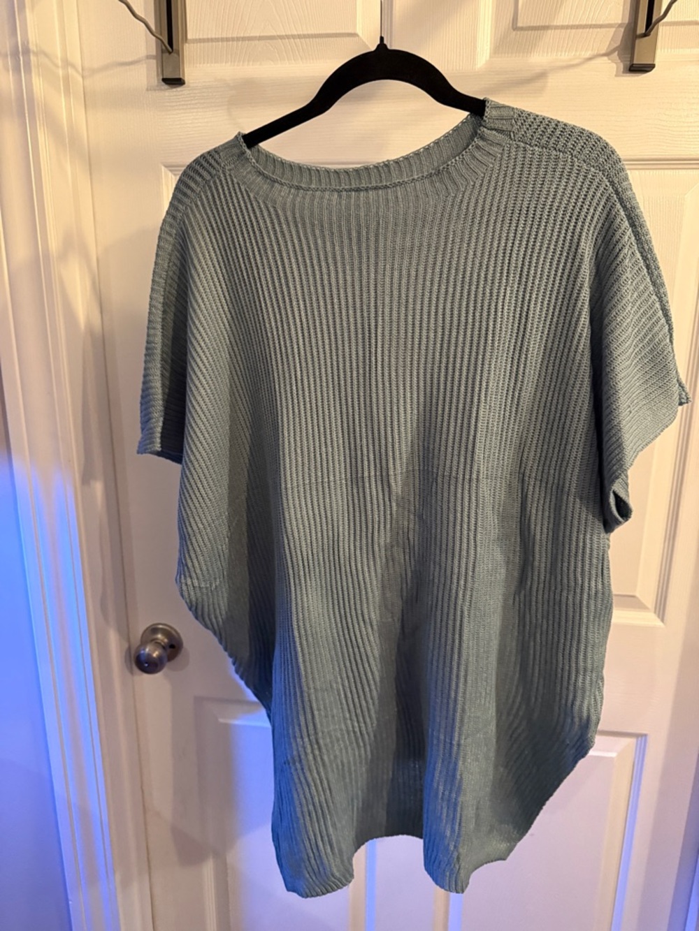 Women's Ribbed Short-Sleeve Top in Sage Green